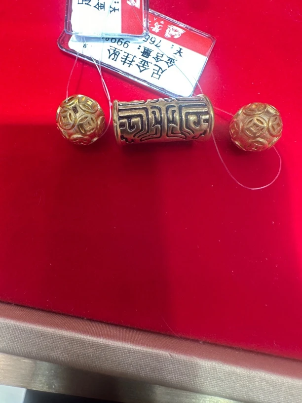 时尚足金999 饕餮 加两颗金珠