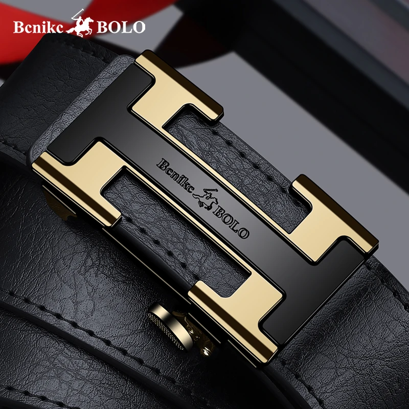 【头层牛皮】【手工缝线不分层】皮带男款爆款2025新款无牙自动扣休闲