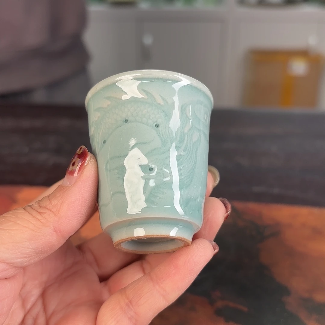 龙泉云间青瓷小米茶器