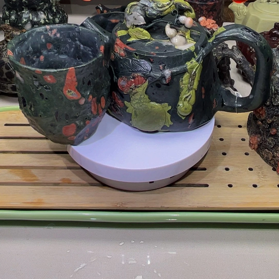 晴***天石材梅花玉安山玉精品壶中秋福利