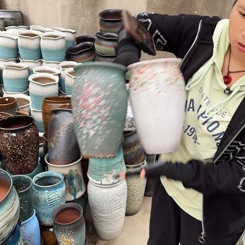 口15高25”两个盆。