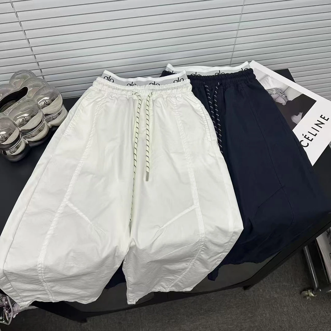 男童夏季裤子速干裤童装儿童薄款拼色休闲裤韩版时尚女童防蚊裤潮