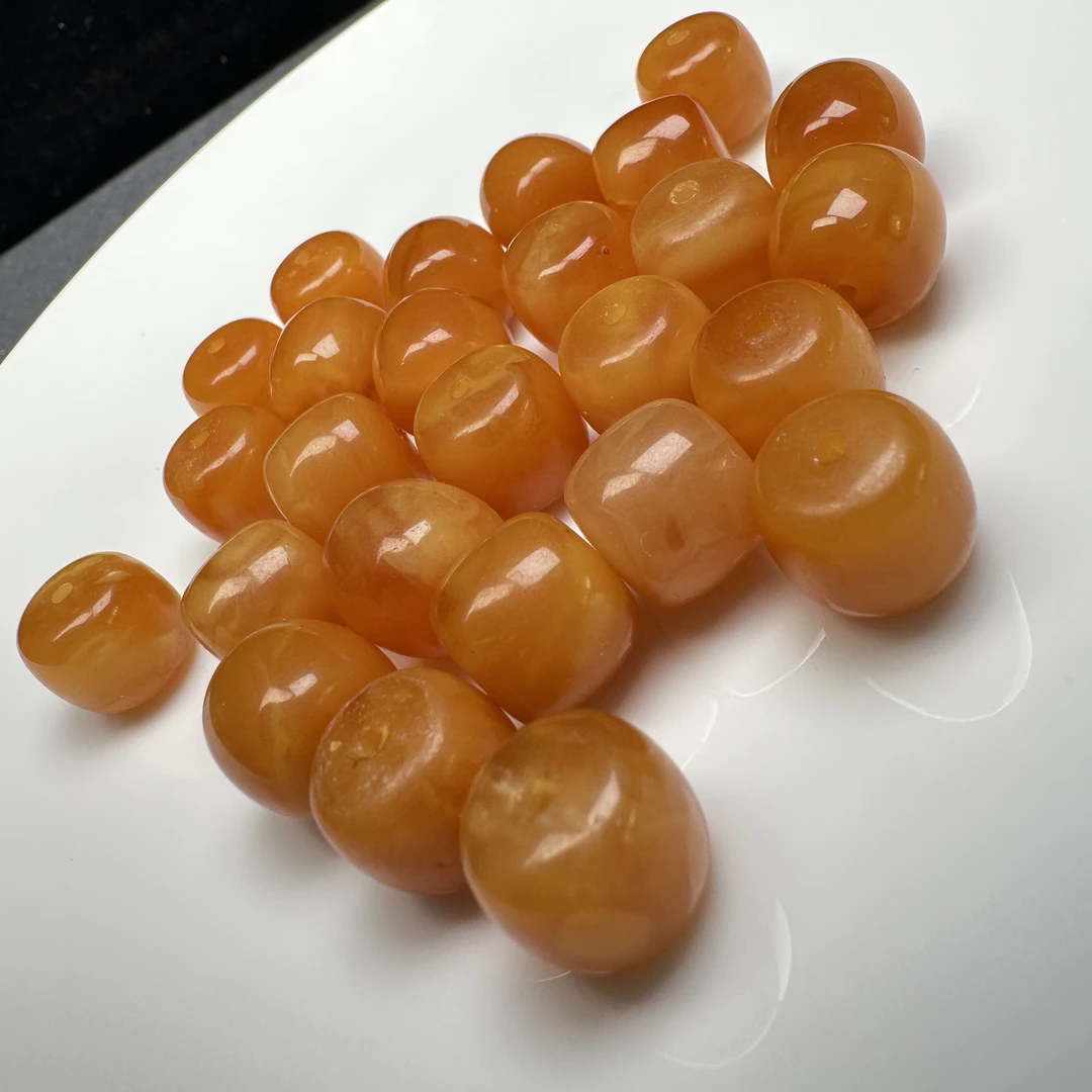 B014天然原矿蜜蜡老型珠子 12×11mm随机一个支持鉴定假一罚十