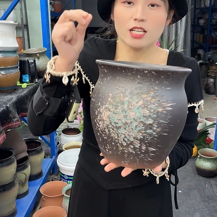 22×24 -粗陶花盆有孔-买买买