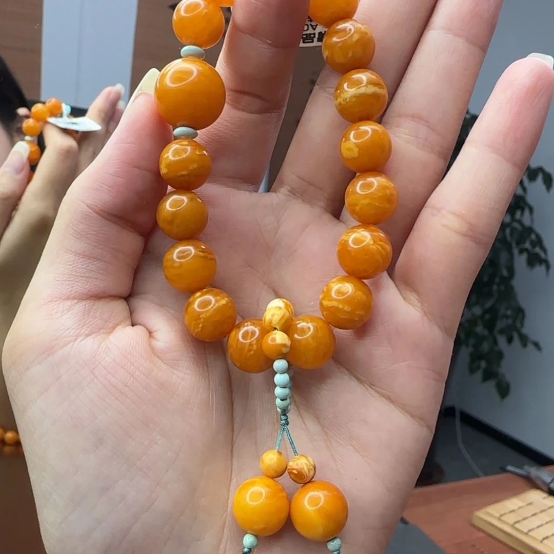 X***希手链琥珀未镶嵌蜜蜡手串diy