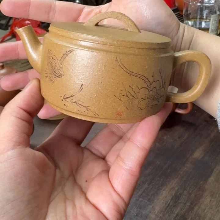 紫砂茶壶清*徐黄金段粗砂30目汉瓦约150毫升库存