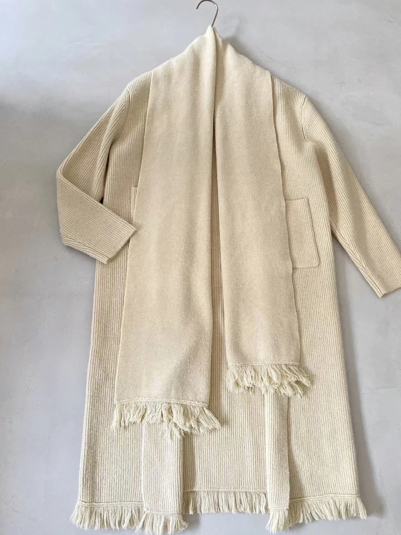 ENJOY'ME【门店同款】ENJOY冬季C慵懒流苏针织开衫 160004131