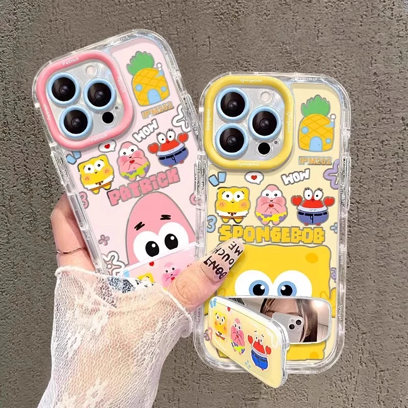 情侣海绵宝宝家族适用苹果16手机壳华为vivo小米15OPPO14潮流新款