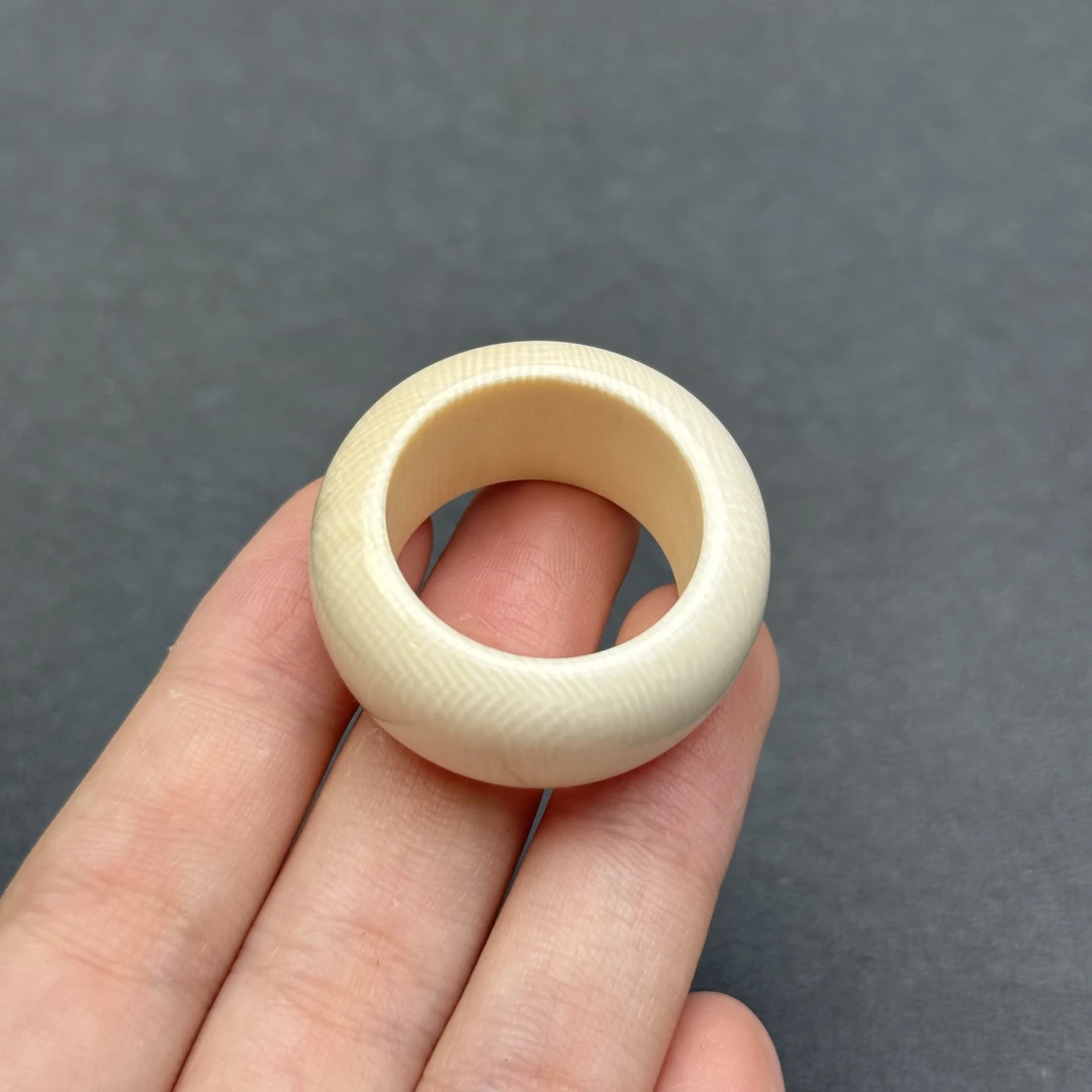 S2364天然猛犸牙 扳指 23*15mm支持鉴定 假一罚四