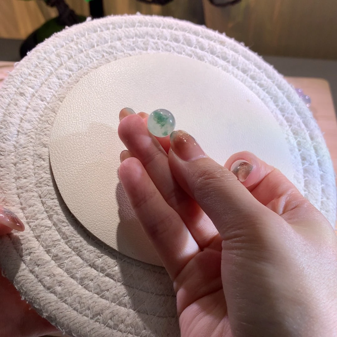 散珠翡翠天然缅a冰飘花单珠