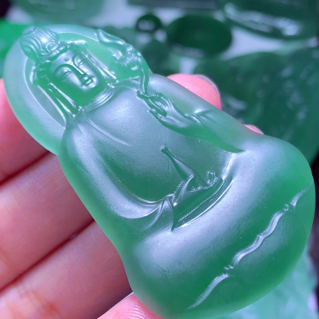 酱***铺定制翡翠未镶嵌天然