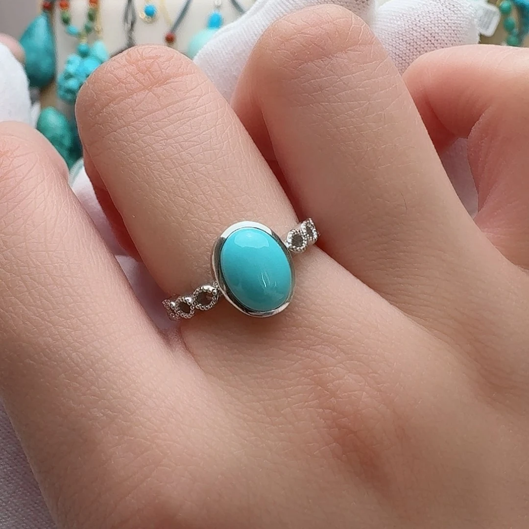 绿松石珠宝奇石银S925镶嵌