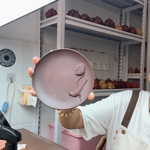 茶案紫泥壶承壶承