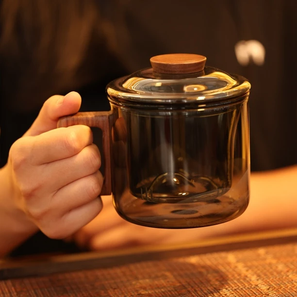 后刘守-山海玻璃泡茶三件杯