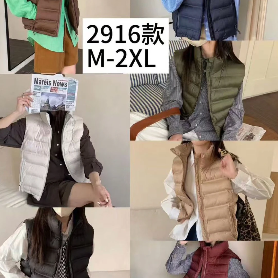 薄款刺绣短款免烫拉链街头风马夹秋冬女款轻薄拼接