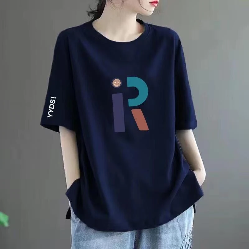 女t恤捡漏休闲短袖专柜清仓~高档大牌显瘦修身印花洋气尾单剪标百