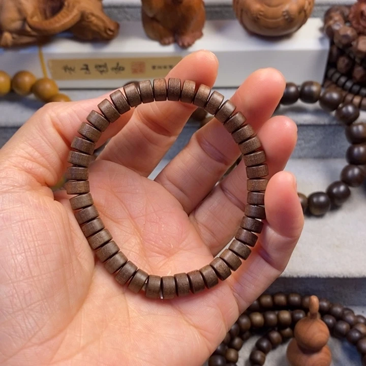 手串/手链檀香木老山檀奶香味4*7药片纯手工制作