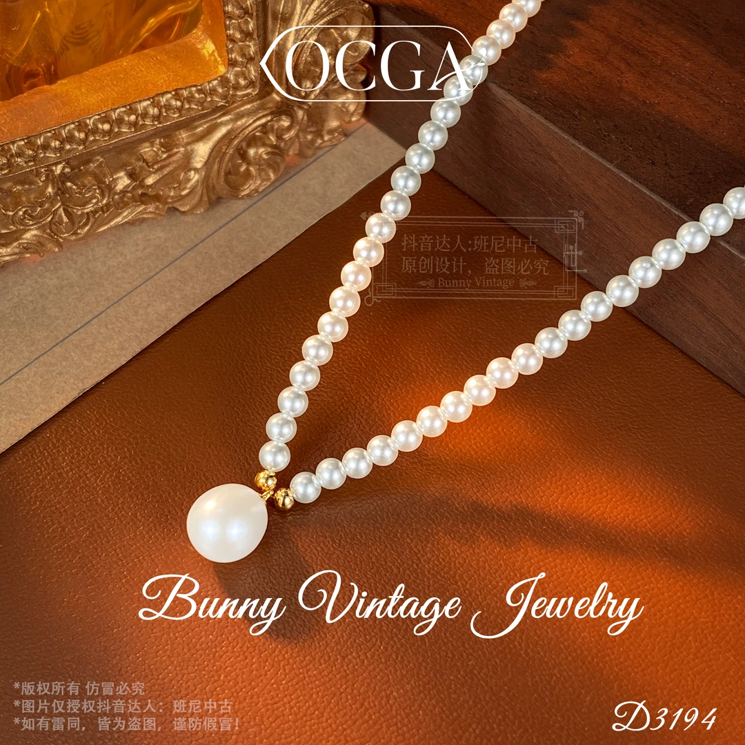 镀K金D3194法★【日出明珠】OCGA 欧斯伽斯项链