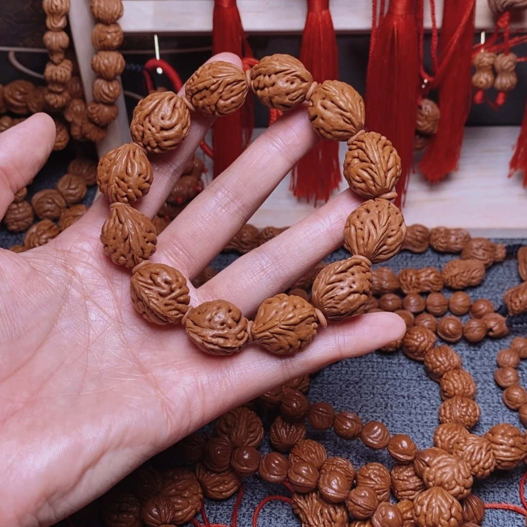 吊坠桃核桃枭手串1