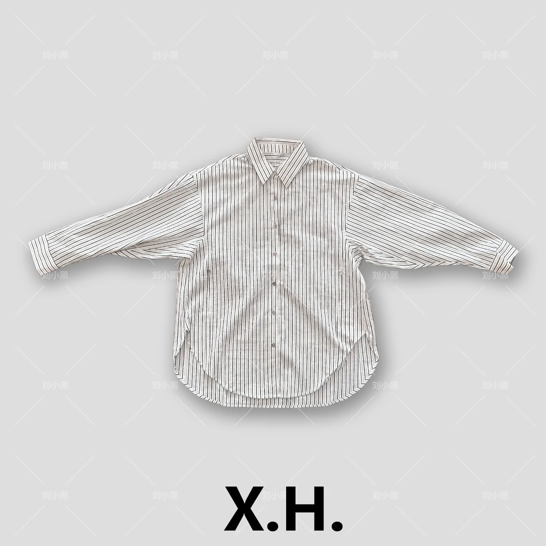 【刘小黑】变化多端竖条纹进口面料衬衫衬衣