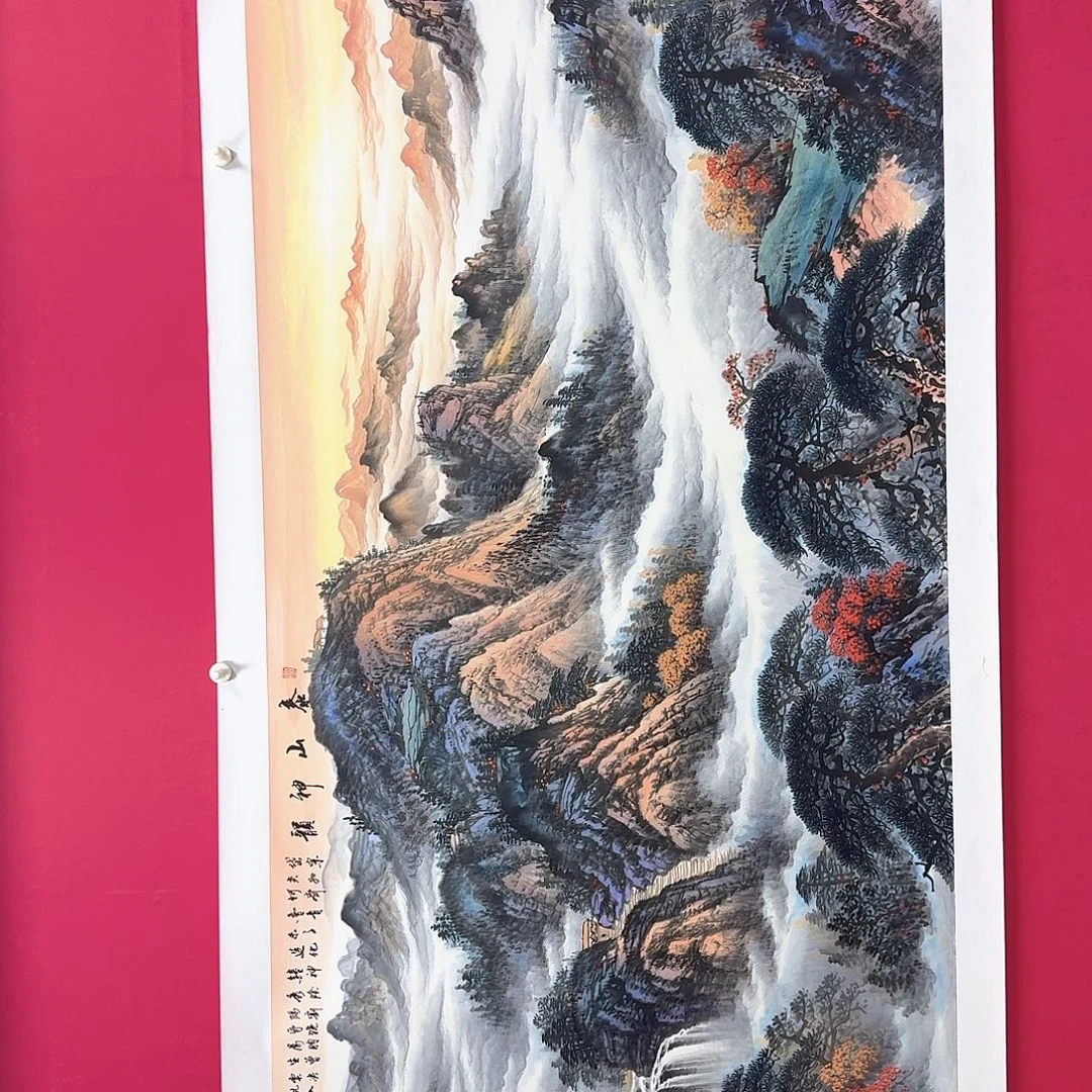 国画国画作品小八尺山水