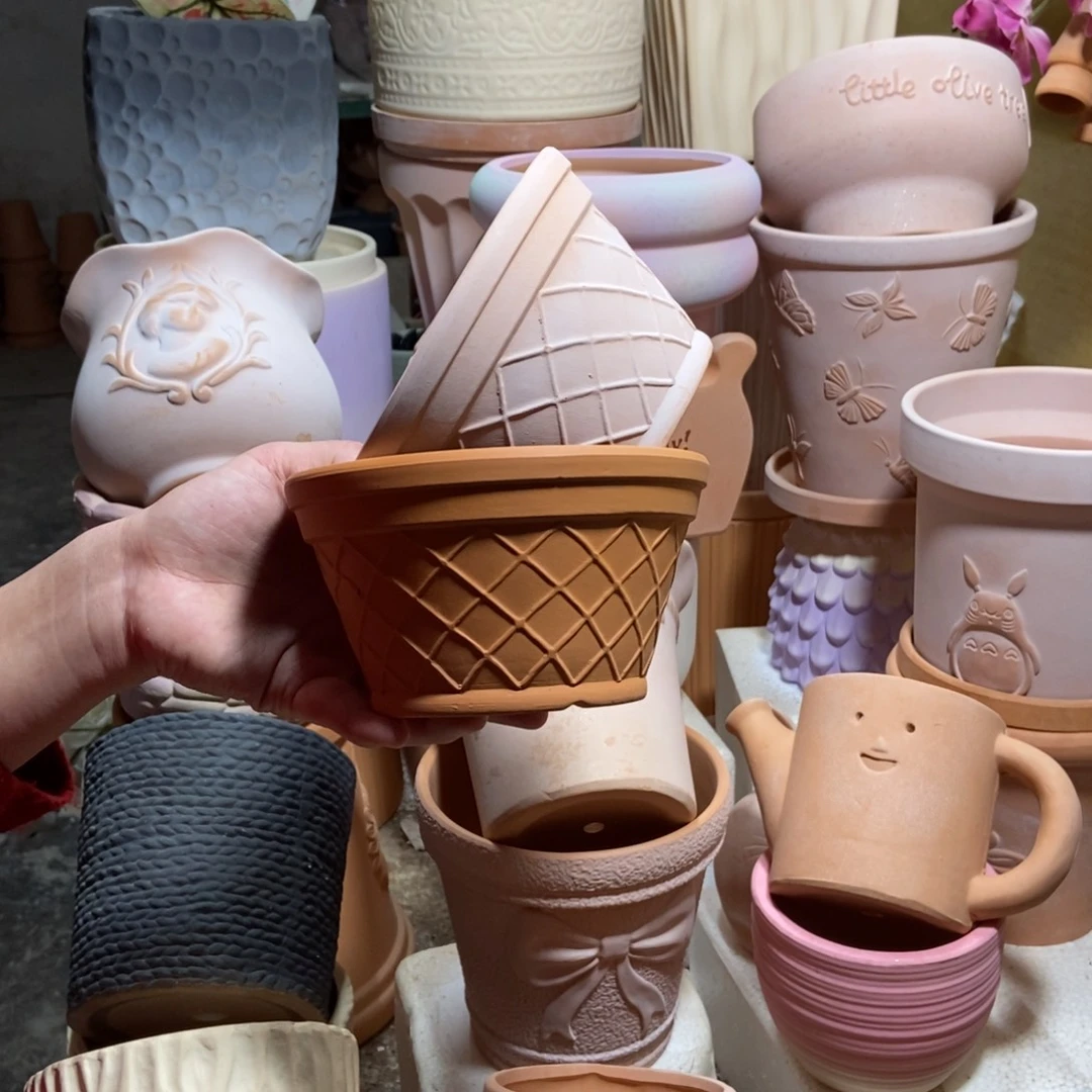 15×8网格矮盆 雾化+红陶2个