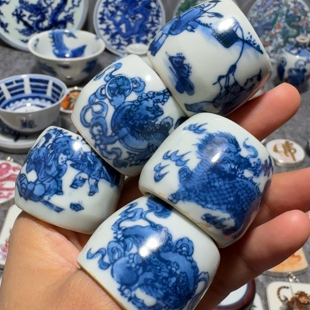 瓷片风**云5个扳指一起