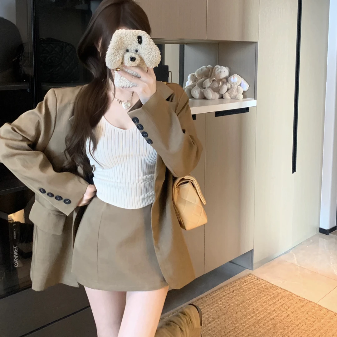 百搭马夹宽松型通勤风免烫秋季减龄针织极简风女装