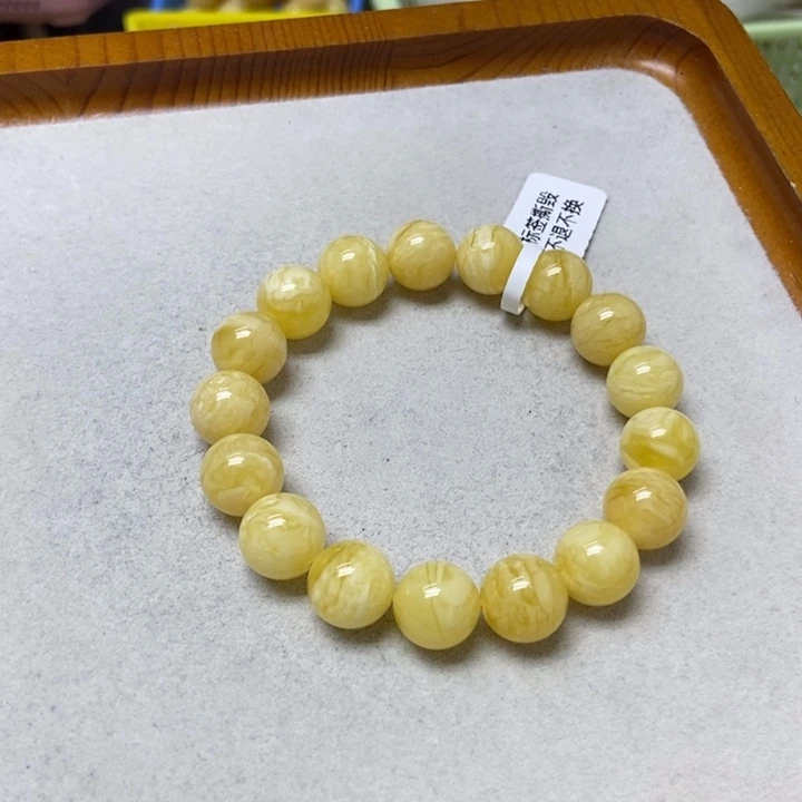 蜜蜡未镶嵌裸石手串