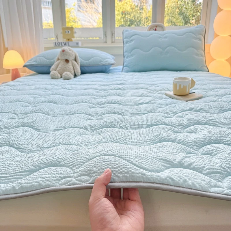泡泡纱夹棉床垫学生宿舍2025新款泡泡加厚夹棉床单单件套睡垫床垫