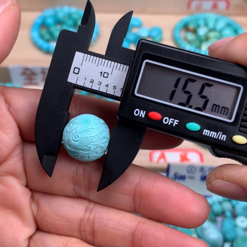 【闪购商品】绿松石龙凤珠未镶嵌