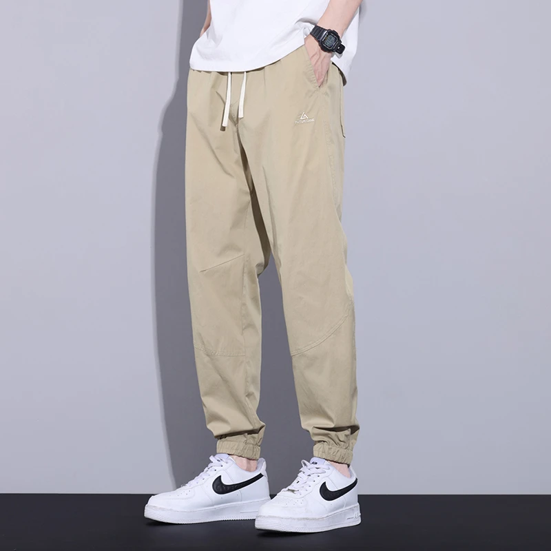 直筒百搭潮流休闲裤薄款裤子长裤通勤风宽松男装运动男士男裤