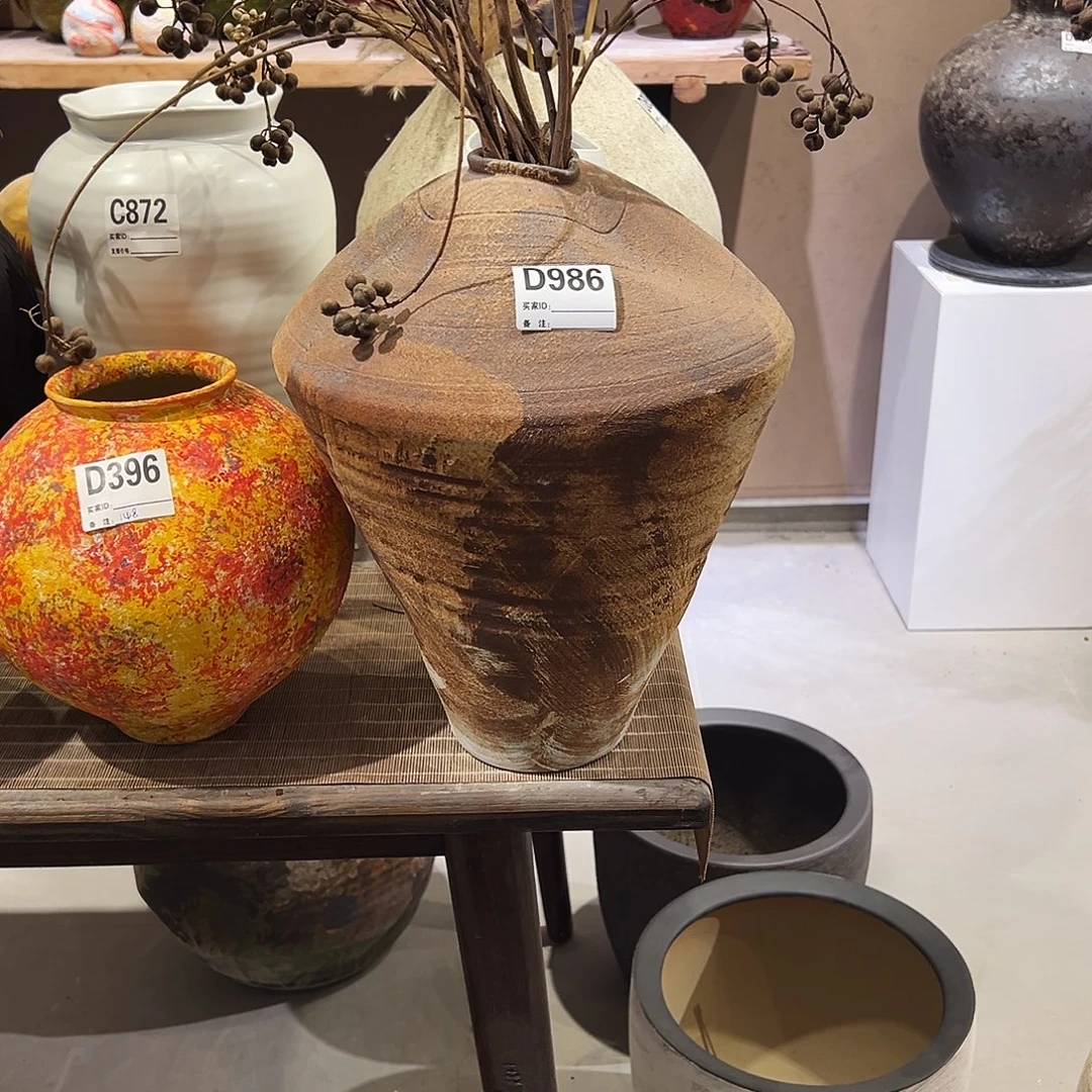 瓶D986高36口4-5陶瓷花瓶无孔