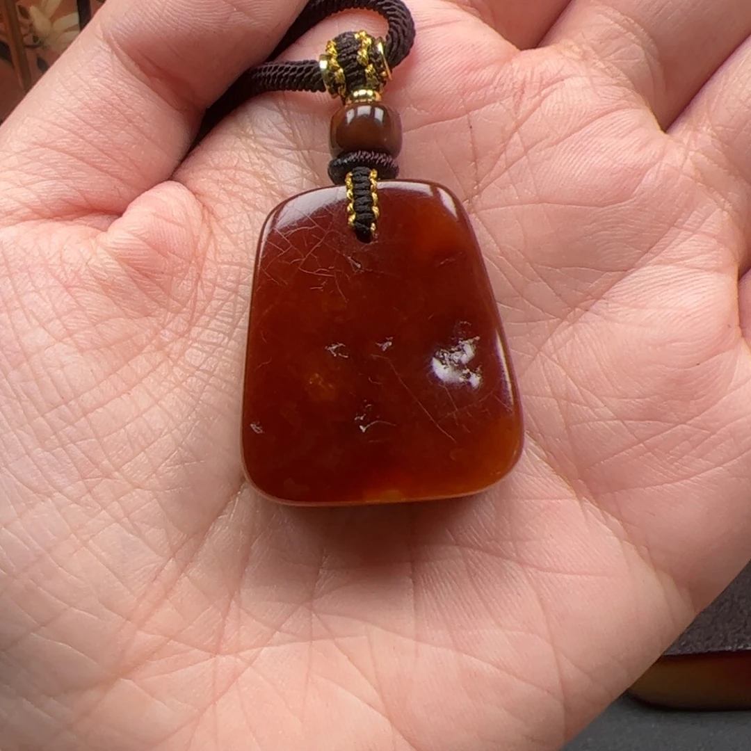 蜜蜡未镶嵌吊坠(赠链)