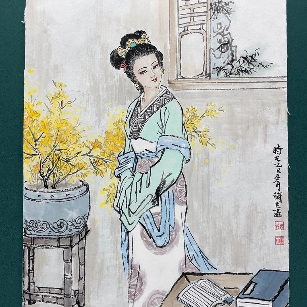 国画艺术家真人手绘