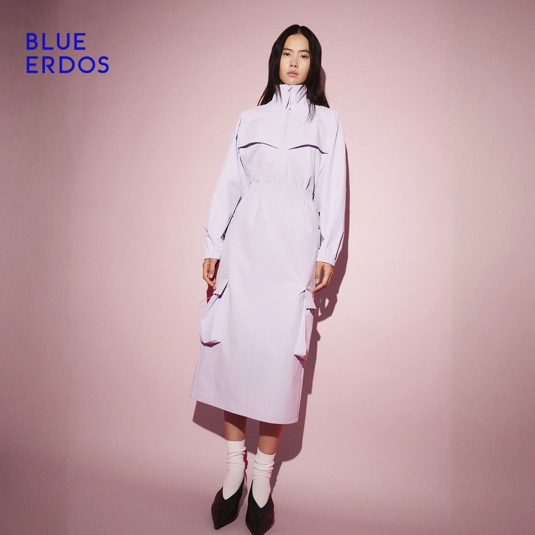 BLUE ERDOS 25秋冬新品流光风松紧腰精简剪裁A字半裙B556M0001