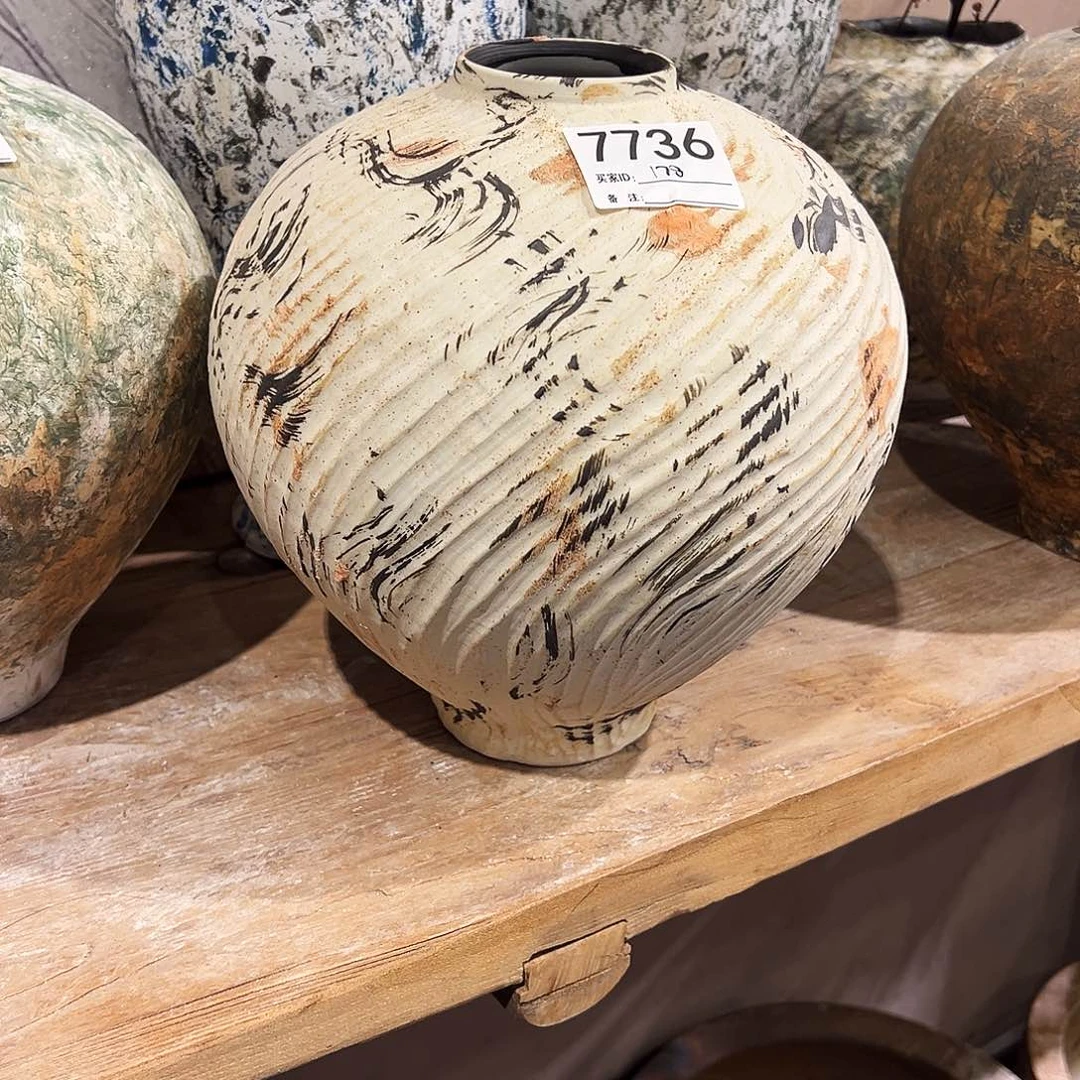 瓶7736高27口6陶瓷花瓶无孔