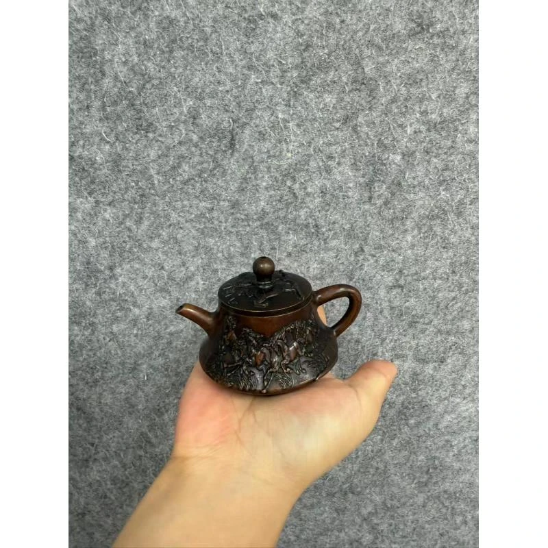 【孤品捡漏】铜八骏图摆件