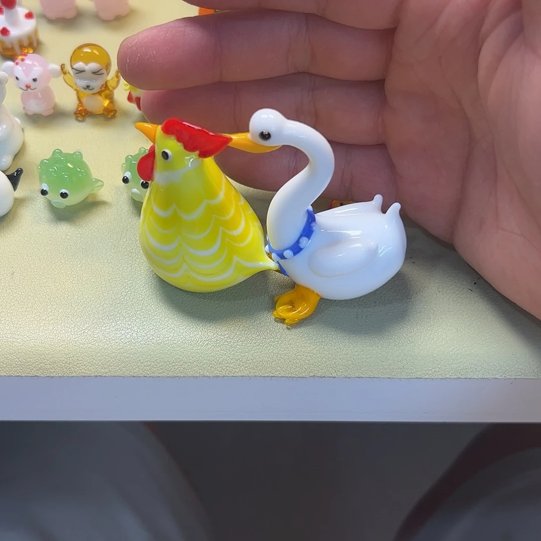 玻璃手工琉璃小摆件 老货鸡 鹅