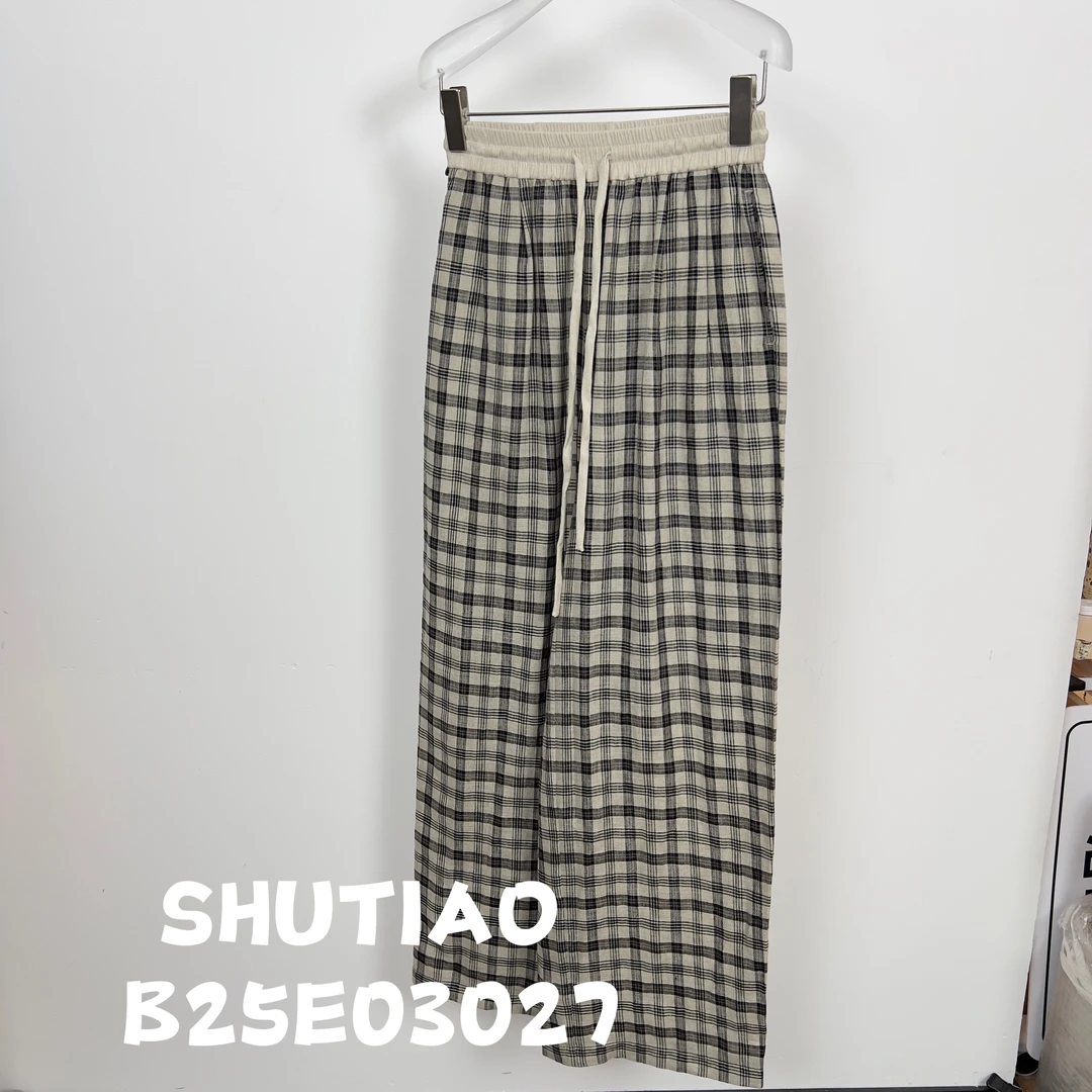 【SHUTIAO】2025夏季：新款小众设计款裤子B25E03027
