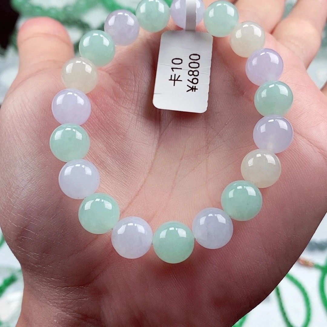 未镶嵌手链翡翠小****瑰。