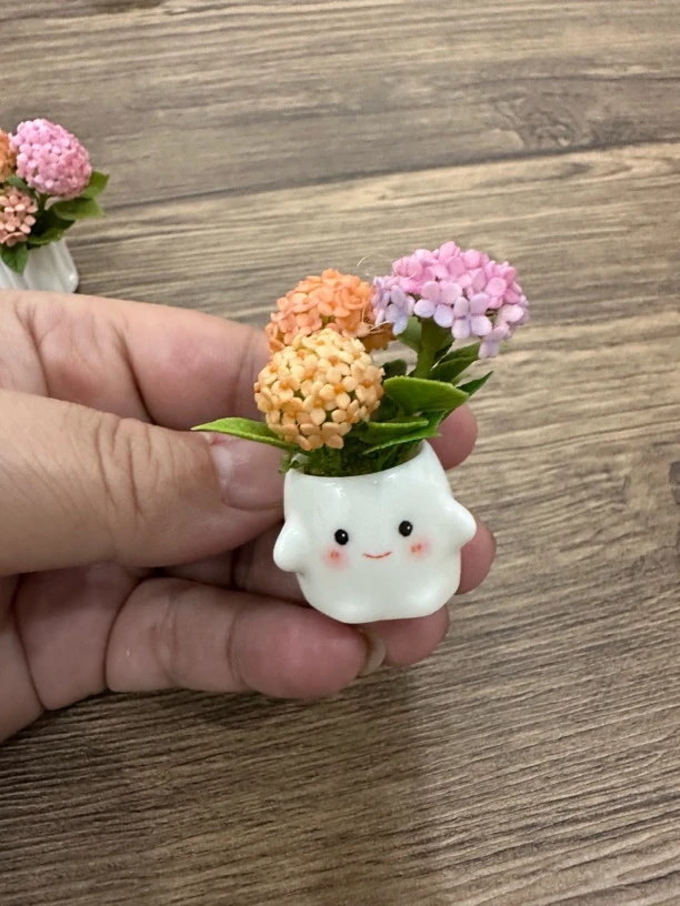 手工可爱简约素烧迷你微缩盆栽高颜值室内桌面适用
