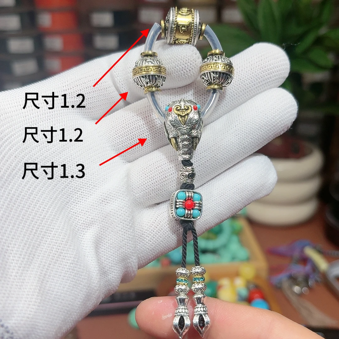 028文玩配饰108脖挂套装一整套手串手持配饰金刚星月百香菩提配饰