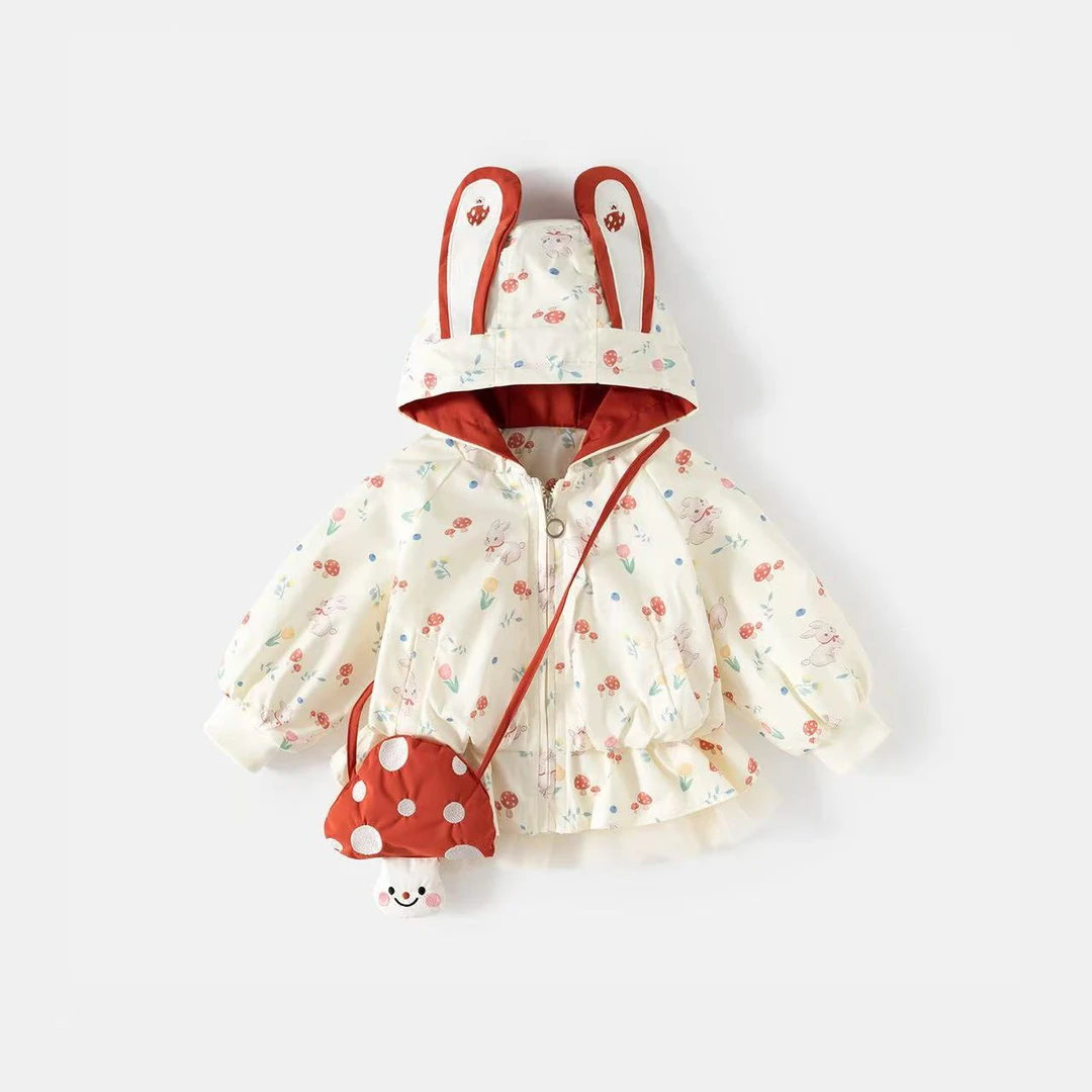 女童外套春秋款2025新款秋季洋气连帽上衣宝宝公主秋装中小童