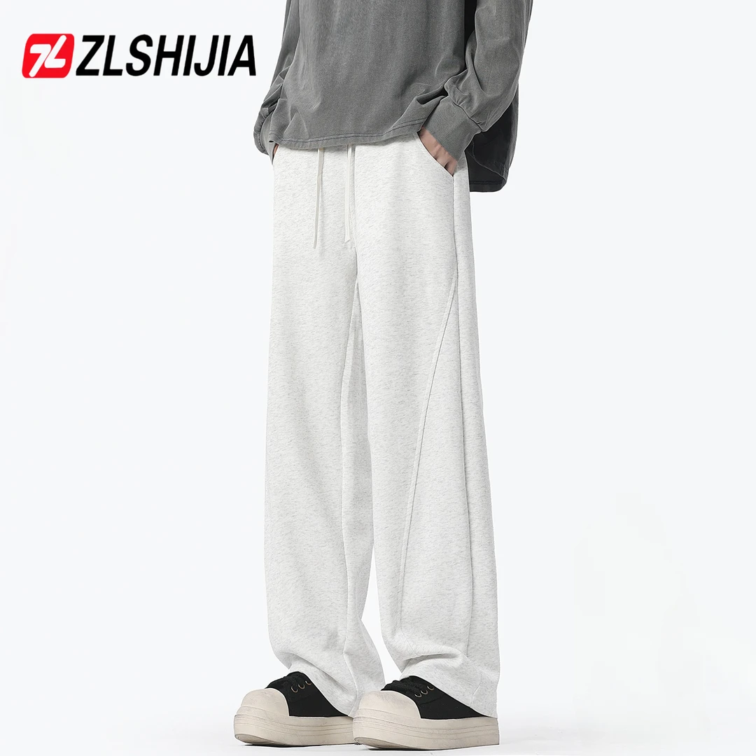 战狼世家2025春季新款爆款重磅宽松弯刀裤男休闲百搭潮流拖地裤子