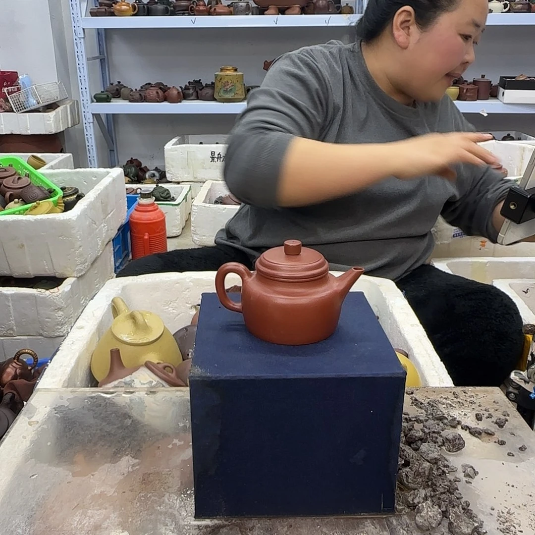 大***帅茶壶紫砂宜兴紫砂壶瑕疵处理