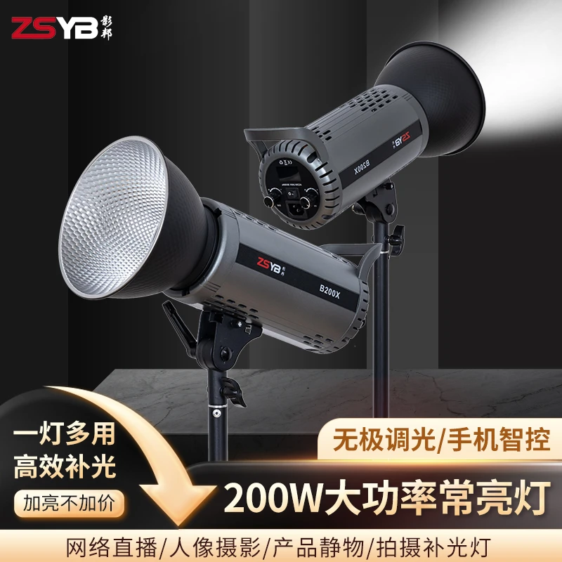 影邦B200专业直播补光灯打光摄影灯柔光影视服装球形摄影补光灯