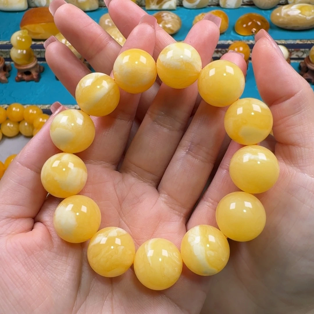 琥珀未镶嵌手链同料