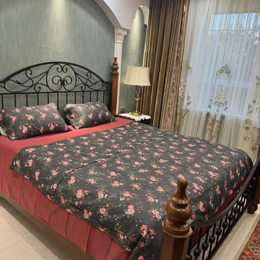 【UZ OYUM】新款玫瑰花全棉四件套