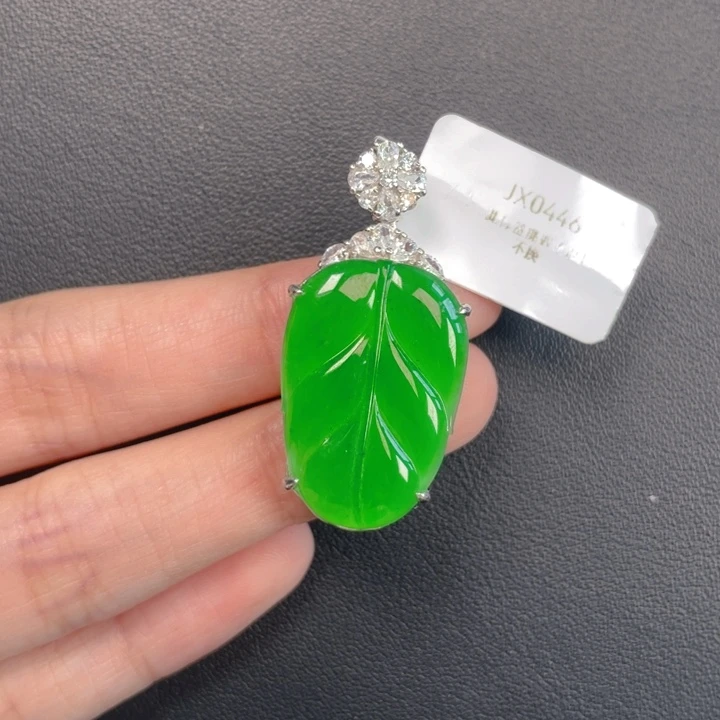 翡翠银S925镶嵌吊坠(不含链)